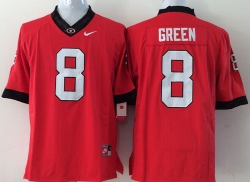 Bulldogs #8 A.J. Green Red Stitched Youth NCAA Jersey